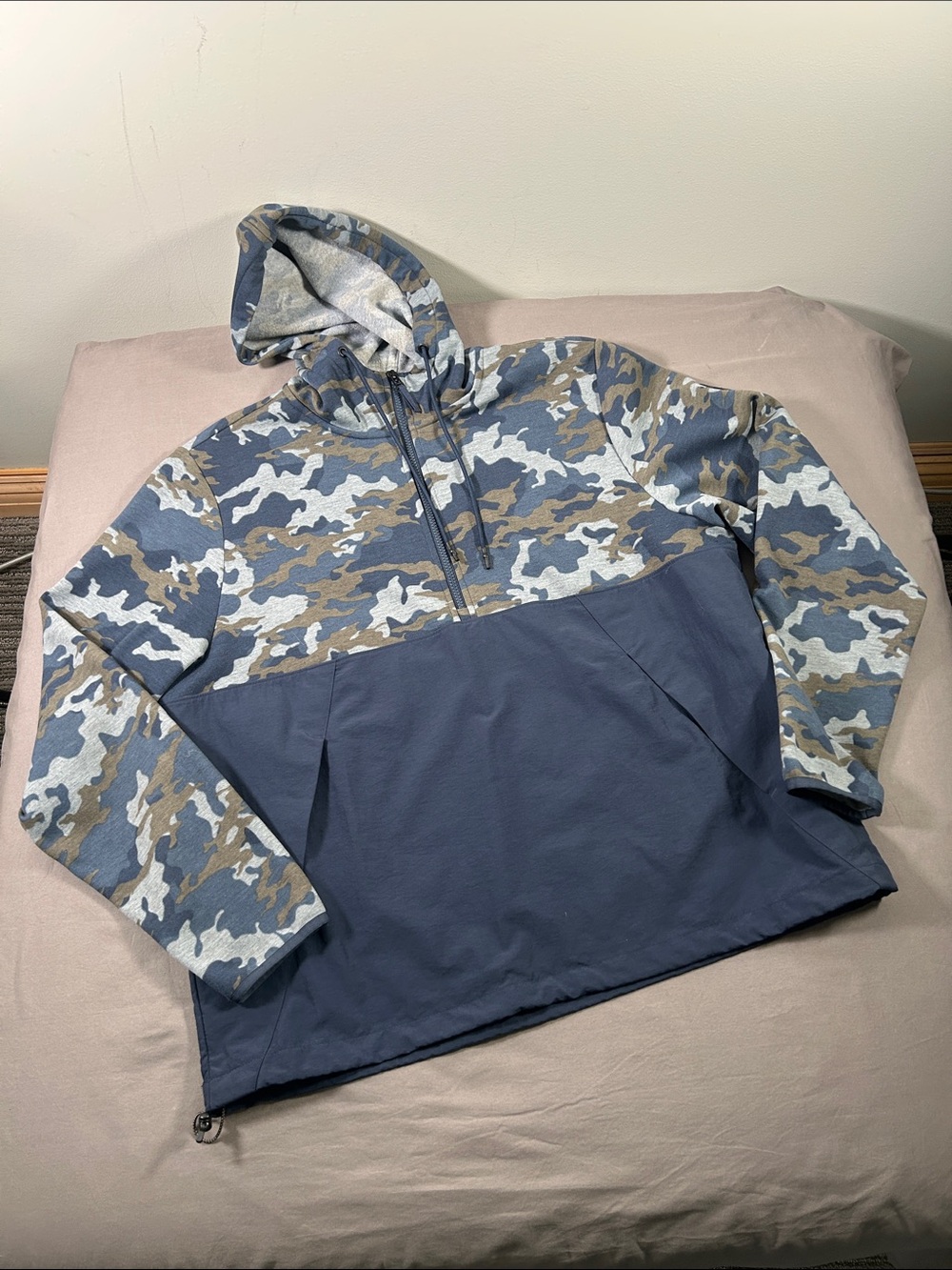 Alpine Design Gray Camouflage and Navy Hoodie